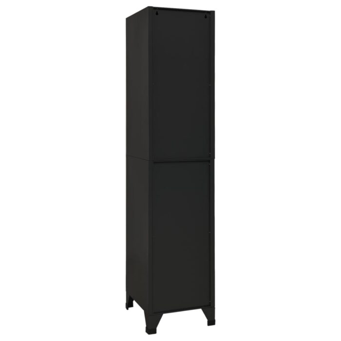 Armoire à casiers Noir 38x45x180 cm Acier – Image 4
