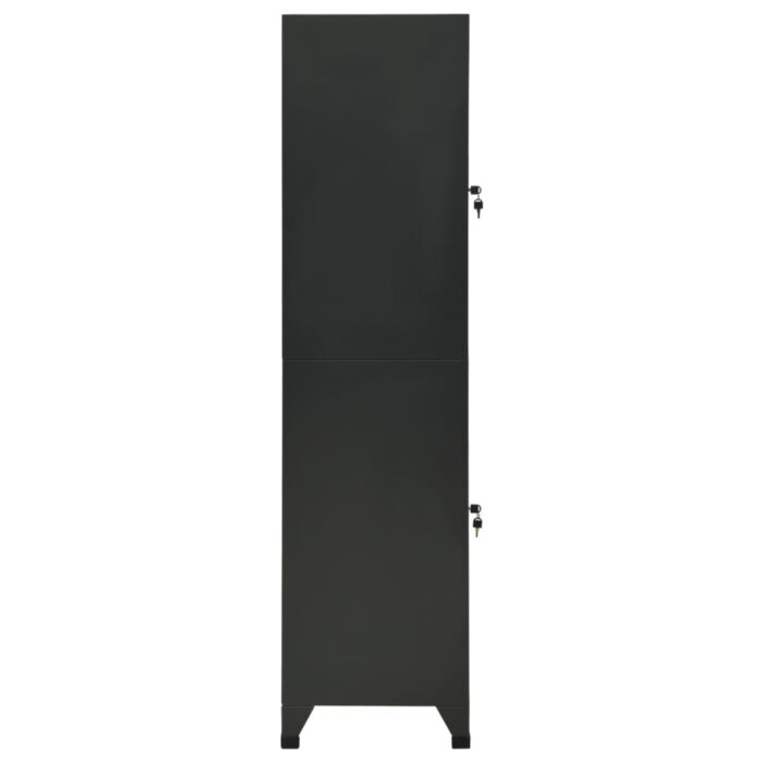 Armoire à casiers Anthracite 38x45x180 cm Acier – Image 3