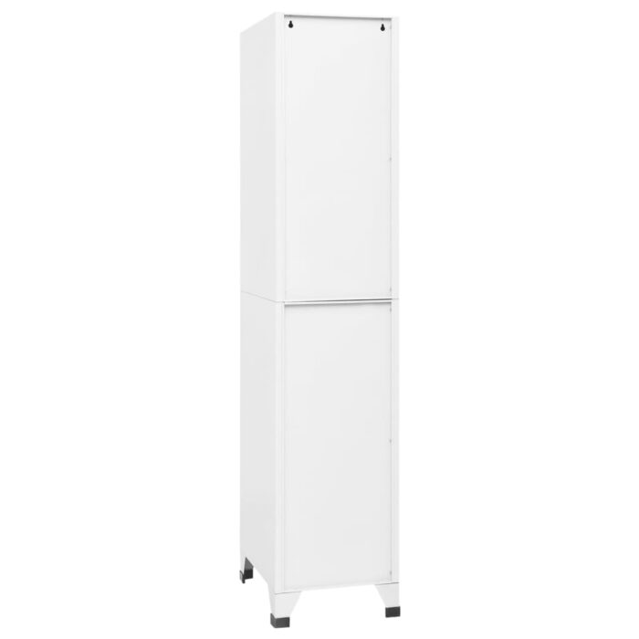 Armoire à casiers Blanc 38x45x180 cm Acier – Image 4