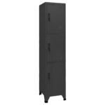 Armoire à casiers Anthracite 38x45x180 cm Acier
