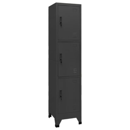 Armoire à casiers Anthracite 38x45x180 cm Acier