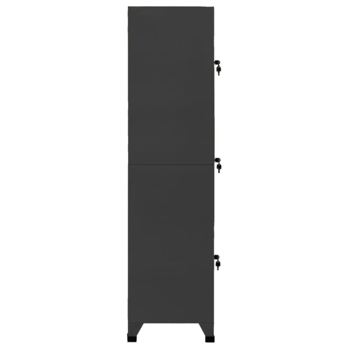 Armoire à casiers Anthracite 38x45x180 cm Acier – Image 3