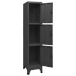 Armoire à casiers Anthracite 38x45x180 cm Acier – Image 4