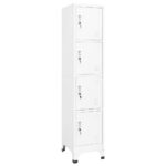 Armoire à casiers Blanc 38x45x180 cm Acier