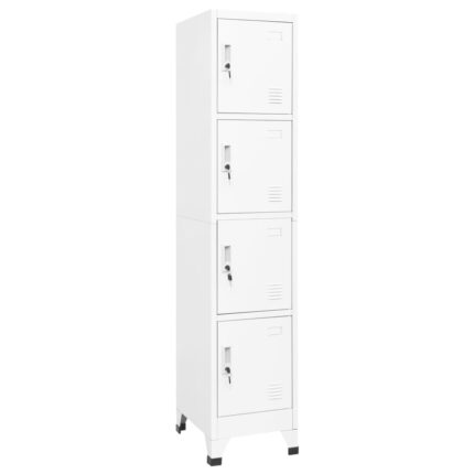 Armoire à casiers Blanc 38x45x180 cm Acier