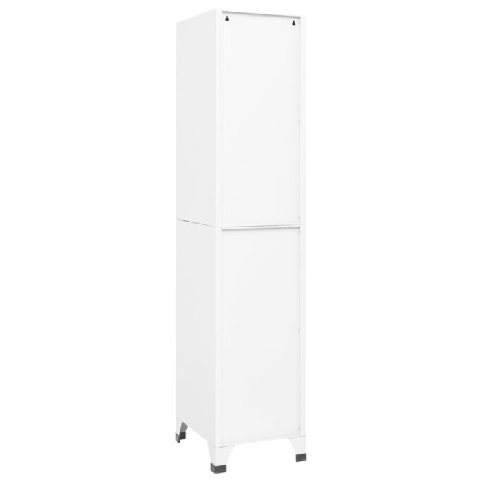 Armoire à casiers Blanc 38x45x180 cm Acier – Image 2