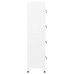 Armoire à casiers Blanc 38x45x180 cm Acier – Image 3