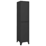 Armoire à casiers Anthracite 38x45x180 cm Acier – Image 2