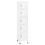 Armoire à casiers Blanc 38x40x180 cm Acier
