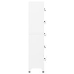 Armoire à casiers Blanc 38x40x180 cm Acier – Image 2