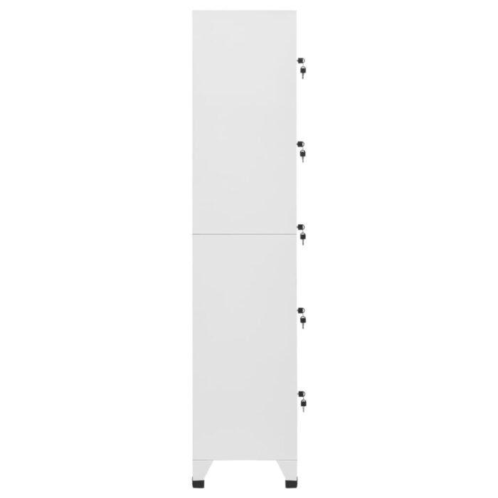 Armoire à casiers Gris Clair 38x40x180 cm Acier – Image 2
