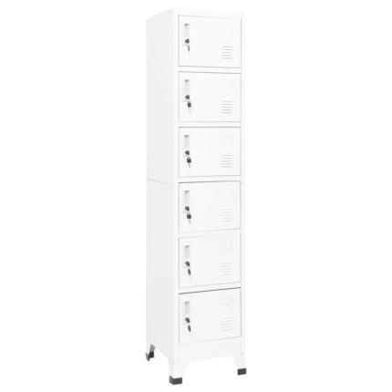 Armoire à casiers Blanc 38x40x180 cm Acier