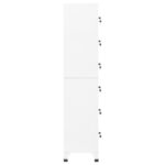 Armoire à casiers Blanc 38x40x180 cm Acier – Image 2