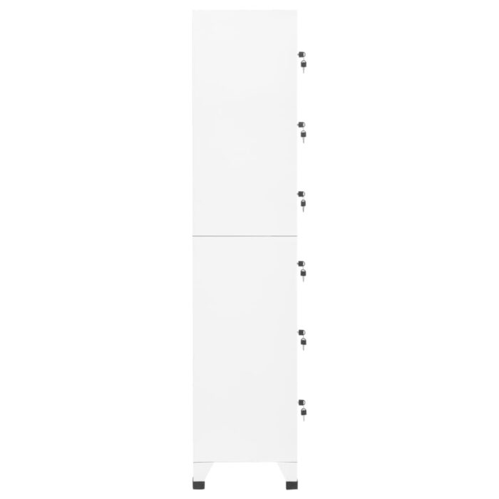 Armoire à casiers Blanc 38x40x180 cm Acier – Image 2