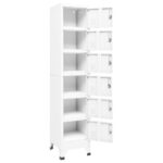 Armoire à casiers Blanc 38x40x180 cm Acier – Image 4