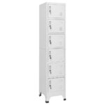 Armoire à casiers Gris clair 38x40x180 cm Acier