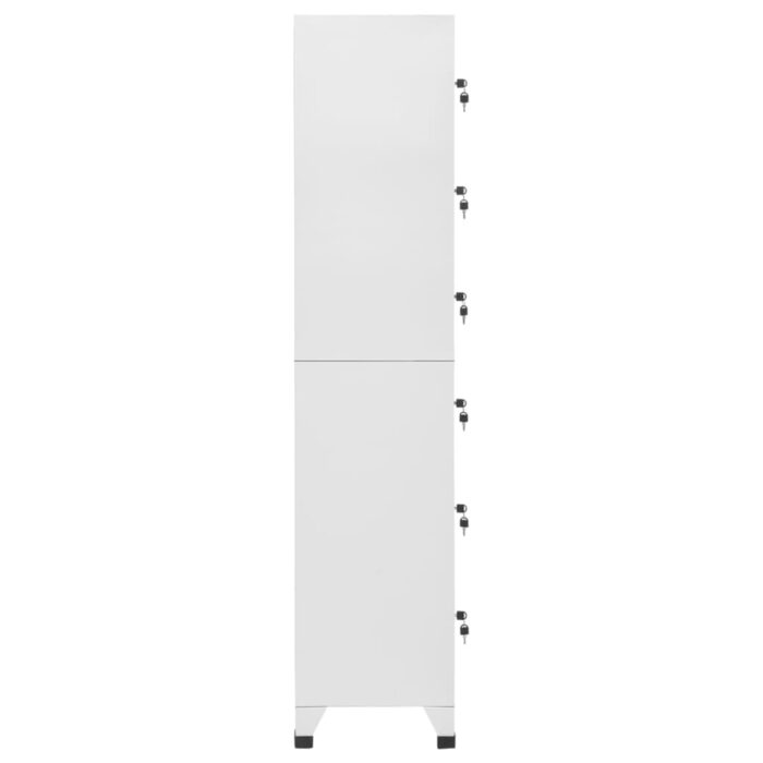 Armoire à casiers Gris clair 38x40x180 cm Acier – Image 2