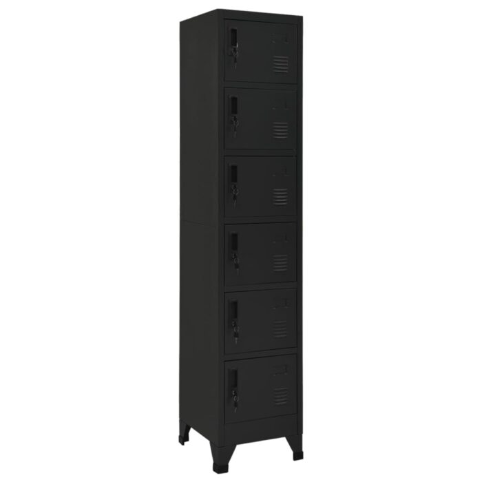 VXL8720286701003_a_en_hd_1.jpg Armoire à casiers Noir 38x40x180 cm Acier – Image 1