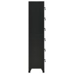 Armoire à casiers Noir 38x40x180 cm Acier – Image 2