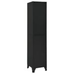 Armoire à casiers Noir 38x40x180 cm Acier – Image 3