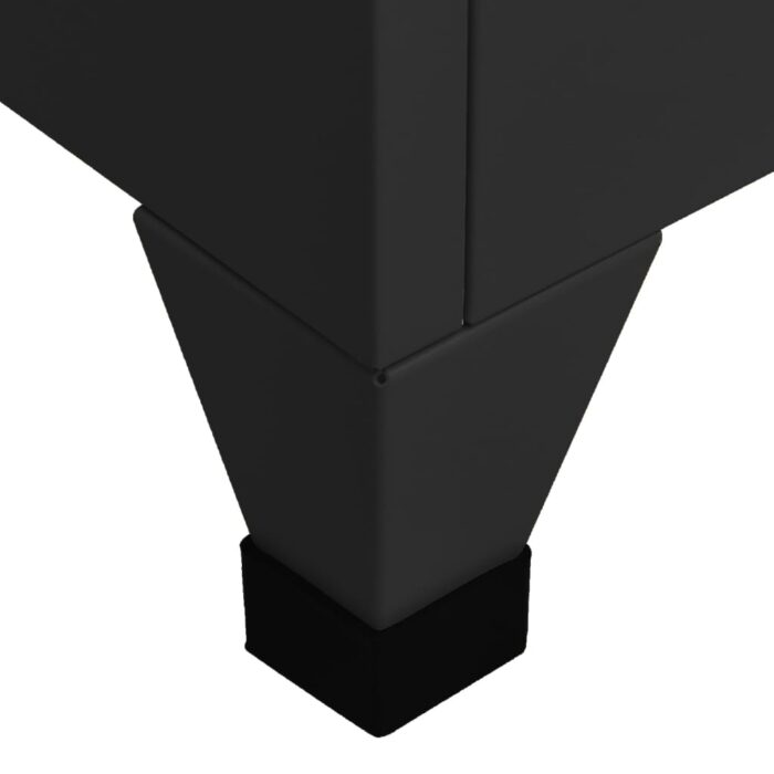 Armoire à casiers Noir 38x40x180 cm Acier – Image 5