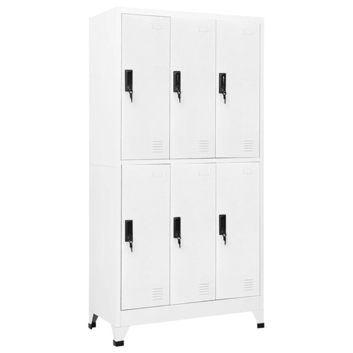 Armoire à casiers Blanc 90x45x180 cm Acier – Image 1