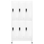 Armoire à casiers Blanc 90x45x180 cm Acier – Image 2
