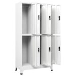 Armoire à casiers Blanc 90x45x180 cm Acier – Image 5