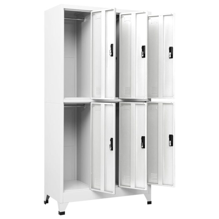 Armoire à casiers Blanc 90x45x180 cm Acier – Image 5