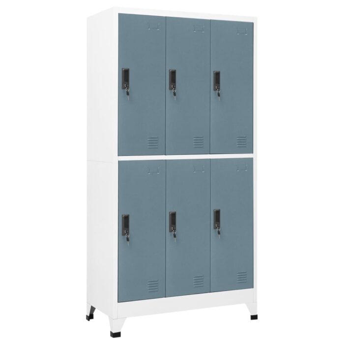 Armoire à casiers Gris clair et gris foncé 90x45x180 cm Acier – Image 1