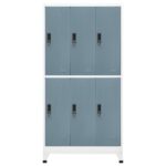 Armoire à casiers Gris clair et gris foncé 90x45x180 cm Acier – Image 2