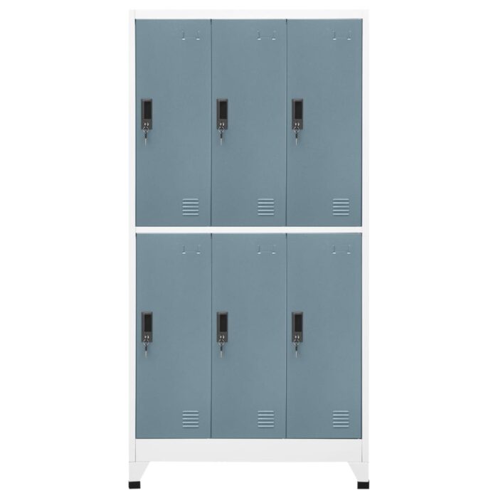 Armoire à casiers Gris clair et gris foncé 90x45x180 cm Acier – Image 2