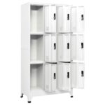 Armoire à casiers Blanc 90x45x180 cm Acier – Image 2