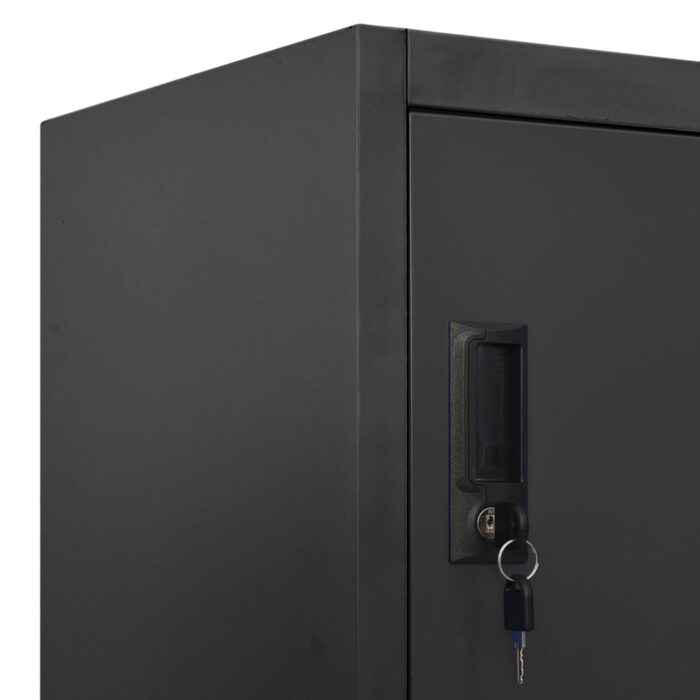 Armoire à casiers Anthracite 90x45x180 cm Acier – Image 6