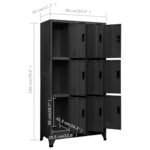 Armoire à casiers Anthracite 90x45x180 cm Acier – Image 7