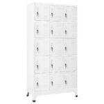 Armoire à casiers Gris clair 90x40x180 cm Acier