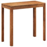 Table de bar bois massif d'acacia et finition miel 110x55x106cm – Image 10