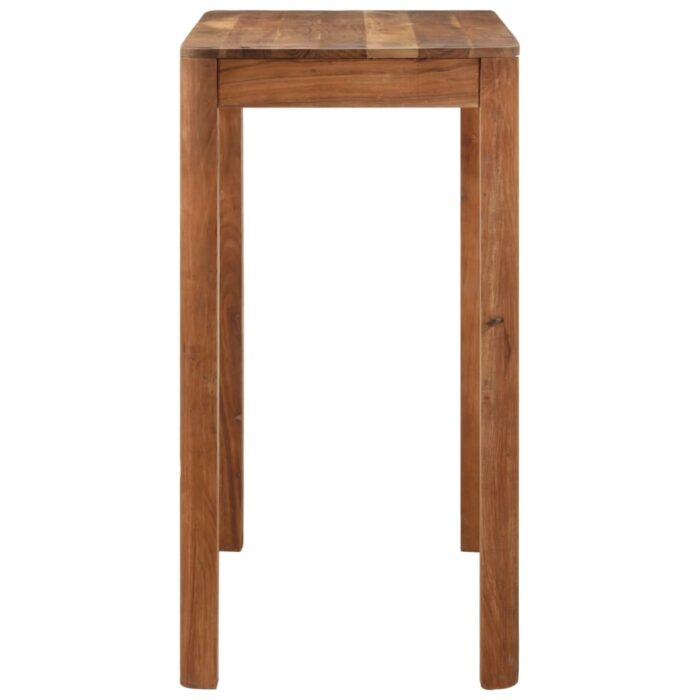Table de bar bois massif d'acacia et finition miel 110x55x106cm – Image 2