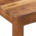 Table de bar bois massif d'acacia et finition miel 110x55x106cm – Image 4