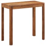 Table de bar bois massif d'acacia et finition miel 110x55x106cm – Image 8