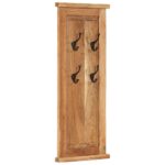 Porte-manteaux 2 pcs Bois massif d'acacia 38x100 cm – Image 10
