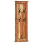 Porte-manteaux 2 pcs Bois massif d'acacia 38x100 cm – Image 11