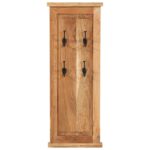 Porte-manteaux 2 pcs Bois massif d'acacia 38x100 cm – Image 3