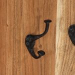 Porte-manteaux 2 pcs Bois massif d'acacia 38x100 cm – Image 6