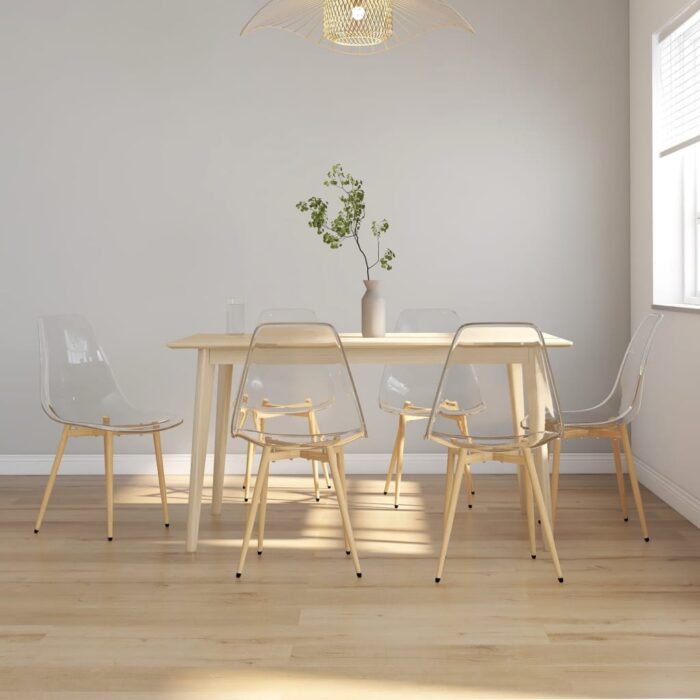 Chaises à manger lot de 6 Transparent PET – Image 1