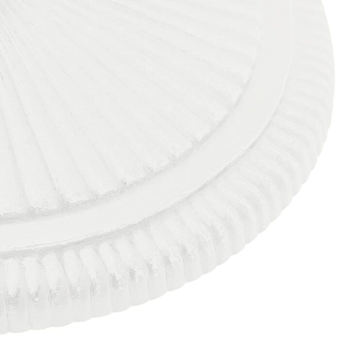 Socle de parasol Blanc 45x45x30 cm Fonte – Image 4