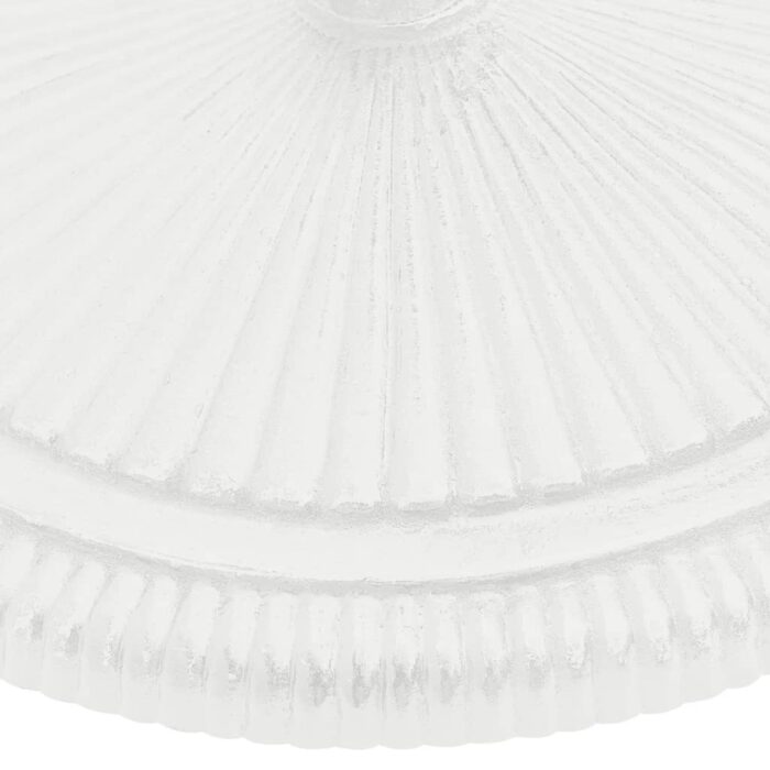 Socle de parasol Blanc 45x45x30 cm Fonte – Image 5