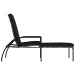 Chaise longue avec repose-pied Résine tressée Gris – Image 4