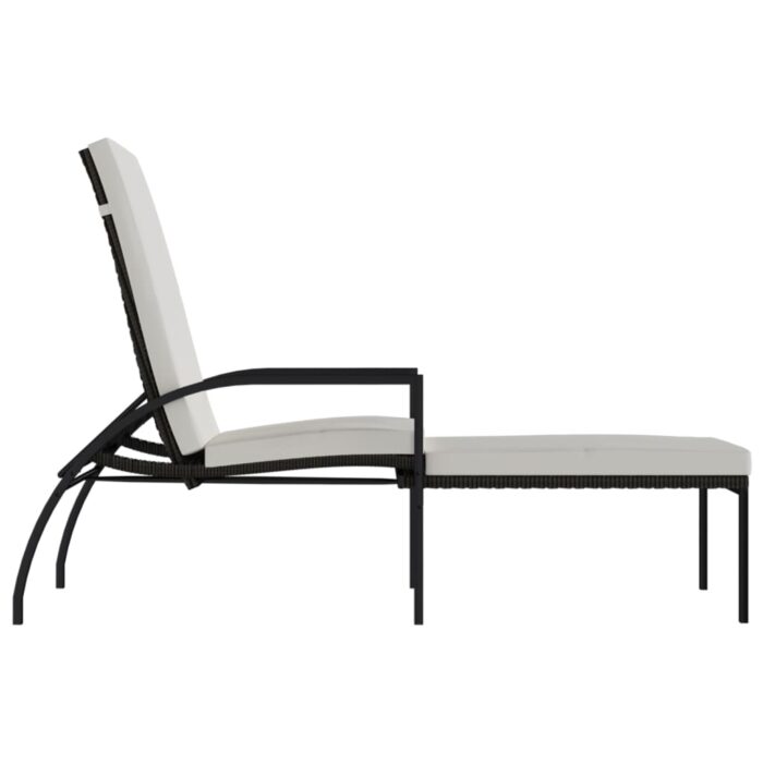 Chaises longues avec repose-pied 2 pcs Résine tressée Marron – Image 2
