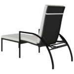 Chaises longues avec repose-pied 2 pcs Résine tressée Marron – Image 3